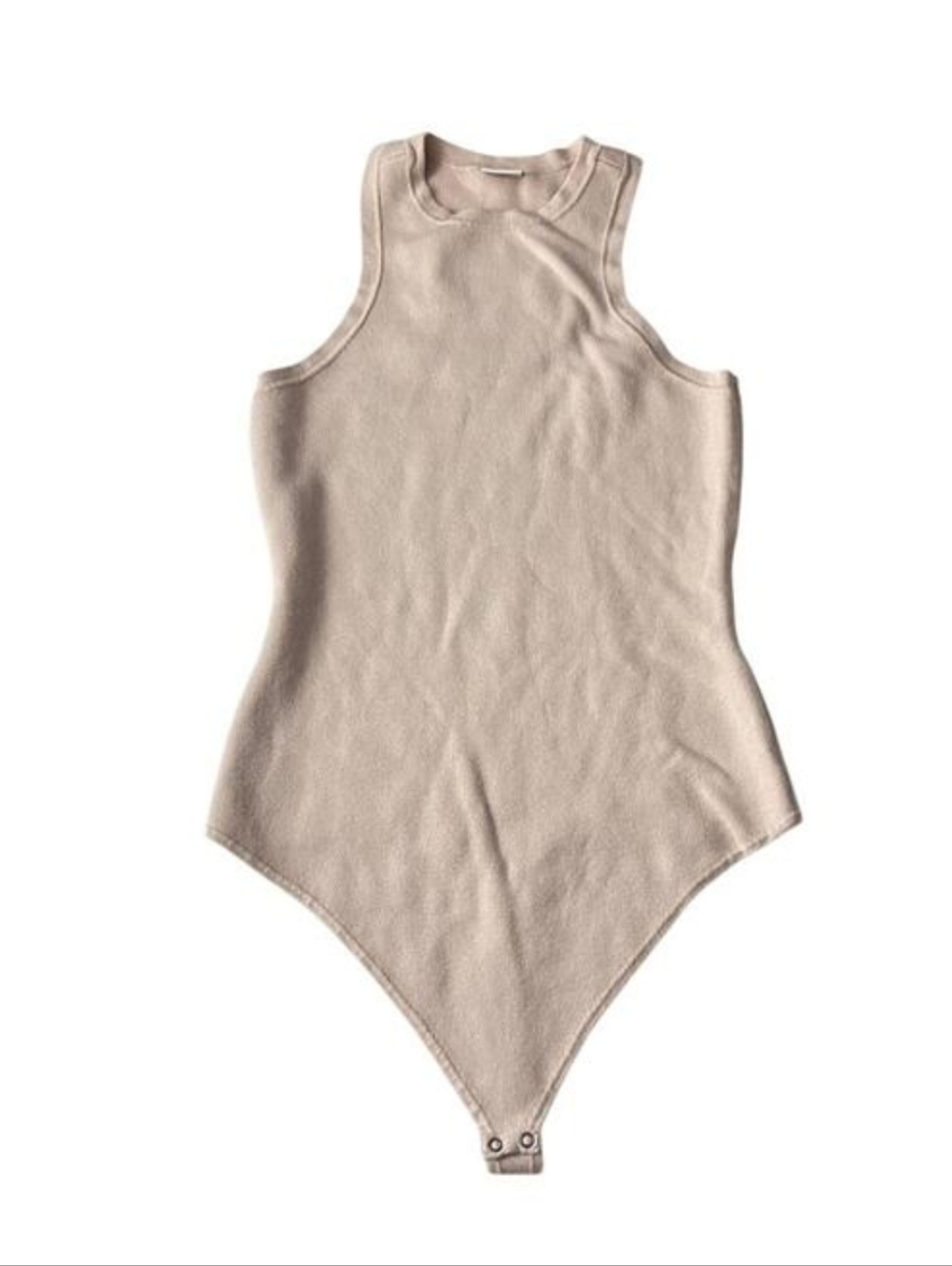 Abercrombie & Fitch Sleeveless Bodysuit Knit Tan Women Size Large